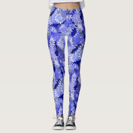 Leggings Diseño floral azul