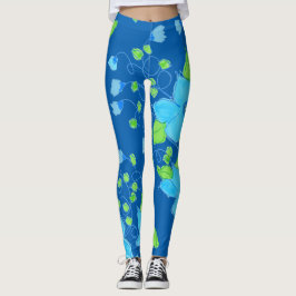 Leggings Diseño floral Azul claro