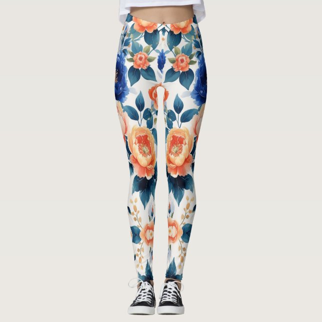 Leggings Diseño floral brillante de Royal Garden (Anverso)