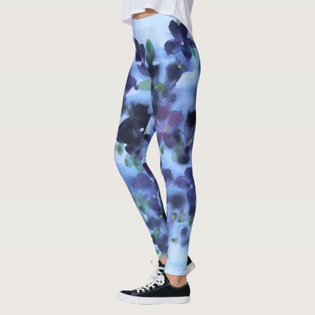Leggings Diseño floral de acuarela (Izquierda)