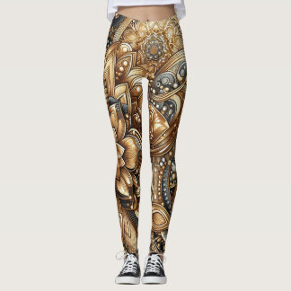 Leggings diseño floral de arte joyeroLeyendas