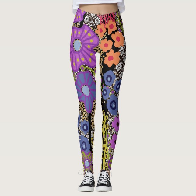 Leggings Diseño floral máximo de Boho (Anverso)