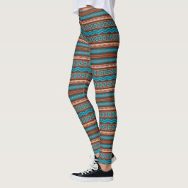 Leggings Diseño geométrico al estilo del suroeste de Camero