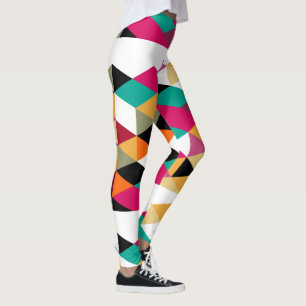 Leggings Diseño geométrico colorido moderno
