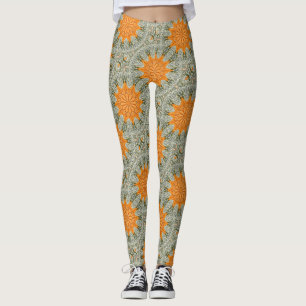 Leggings diseño geométrico de dorados solares