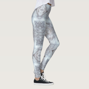 Leggings Diseño geométrico del lobo peludo gris