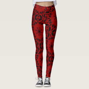 Leggings Diseño geométrico rojo de la sangre diseño geométr