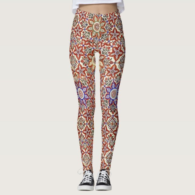 Leggings Diseño Geométrico Y Floral Islámico (Anverso)