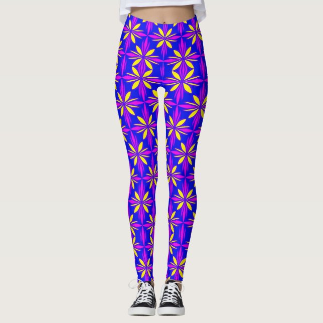 Leggings Diseño gráfico y floral digital (Anverso)