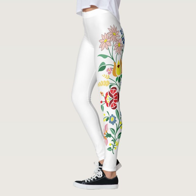 Leggings Diseño húngaro del bordado de Traditonal (Izquierda)