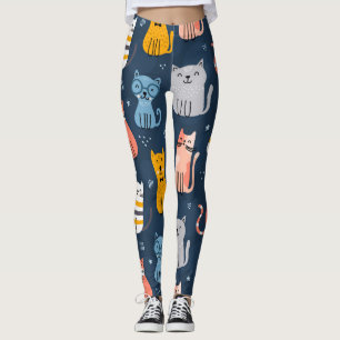 Leggings Diseño Infantil Cute Cats Seamless