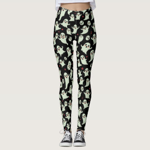 Leggings Diseño kawaii de Halloween con estampado fantasma