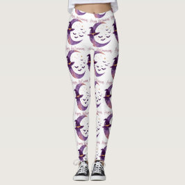 Leggings Diseño místico de Halloween en la Luna de Brujas