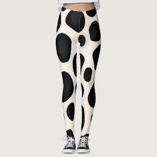 Leggings Diseño moderno con patrones negros