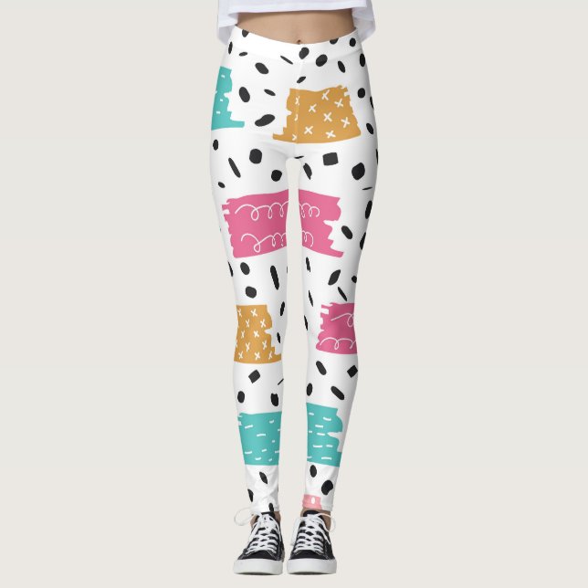 Leggings Diseño moderno de cinta Washi (Anverso)