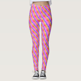 Leggings Diseño moderno de patrones de arco iris femenino