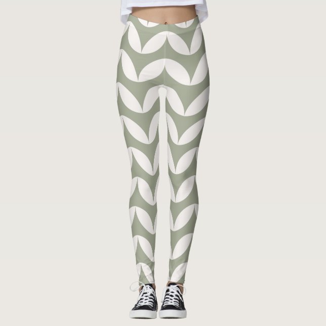 Leggings Diseño moderno de semicírculo geométrico (Anverso)