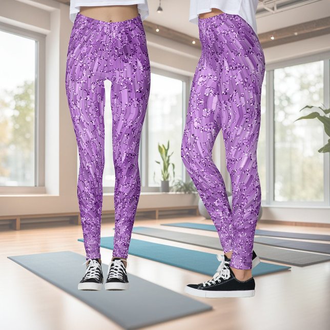Leggings Diseño moderno y chic en morado con efecto brillo (Subido por el creador)