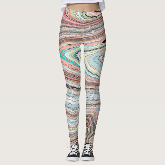 Leggings Diseño Multi-Veteado, original de Karen Ruane (Anverso)