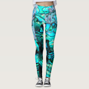 Leggings Diseño natural de la concha de Paua Abalone