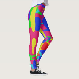 Leggings diseño negro hecho digitalmente sobre fondo rojo