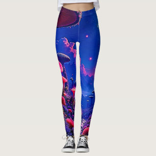 Leggings Diseño nocturno de hongos encantados