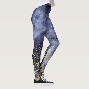 Leggings diseño original de confeti dorado mandala