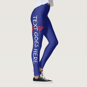 Leggings Diseño personalizado de gimnasia sobre azul marino