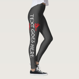 Leggings Diseño personalizado de gimnasia sobre gris