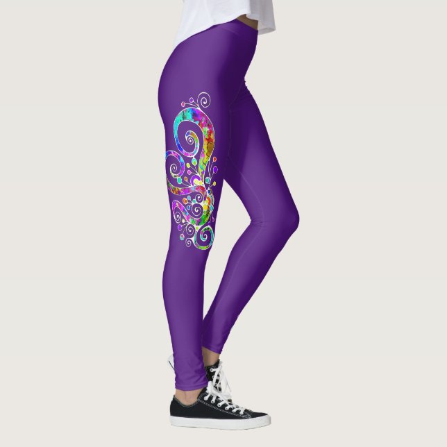 Leggings Diseño Pintado a Mano Corazón Espiral 2 (Derecha)