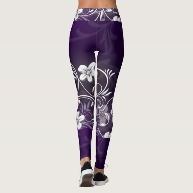 Leggings Diseño púrpura de Waveline de las polainas del (Reverso)