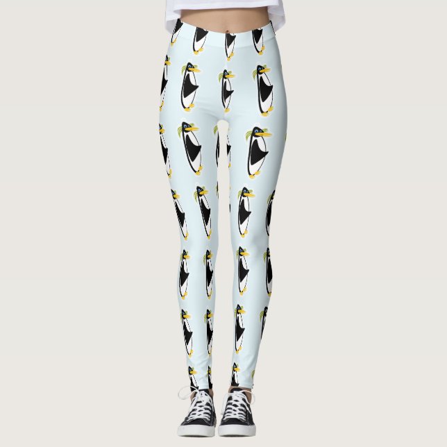 Leggings Diseño retro de Personalizado pingüino de Guay a m (Anverso)