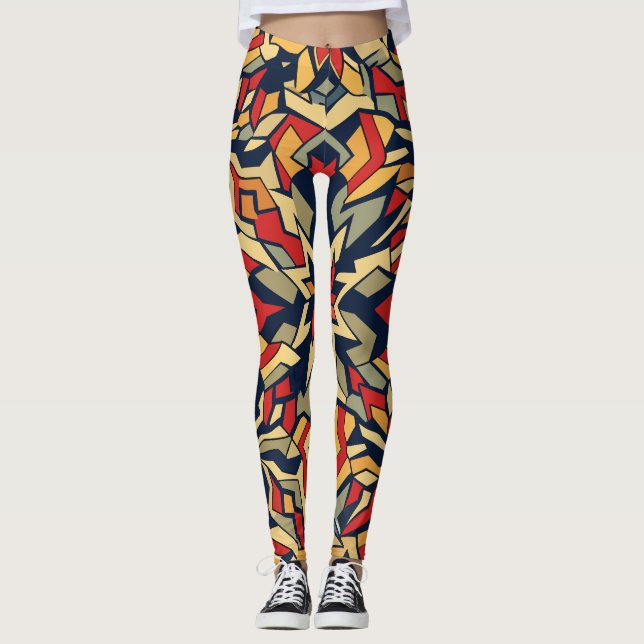 Leggings Diseño retro geométrico (Anverso)