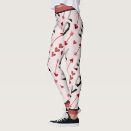Leggings Diseño Romántico de Flecha, Corazón y Amor