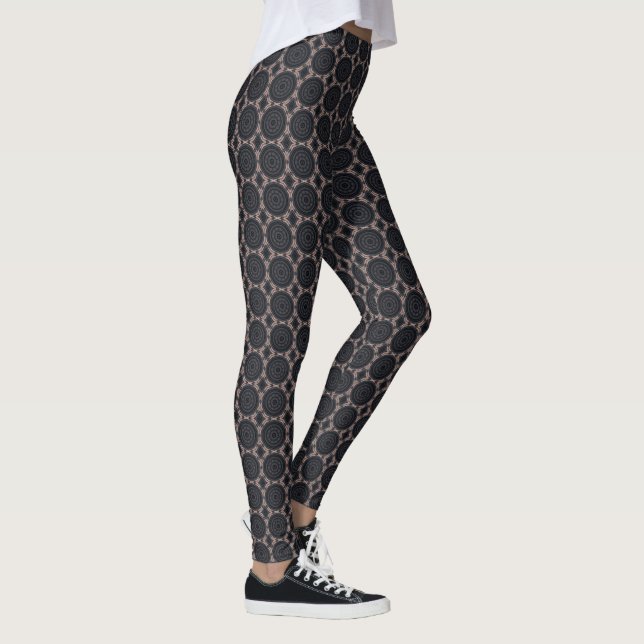 Leggings Diseño rosa gris de Medallion (Derecha)