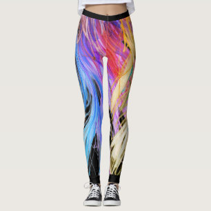 Leggings Diseño similar a la pintura en ajustados y lindos