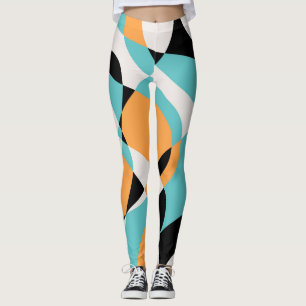 Leggings Diseño sin inconvenientes del patrón de ondas abst