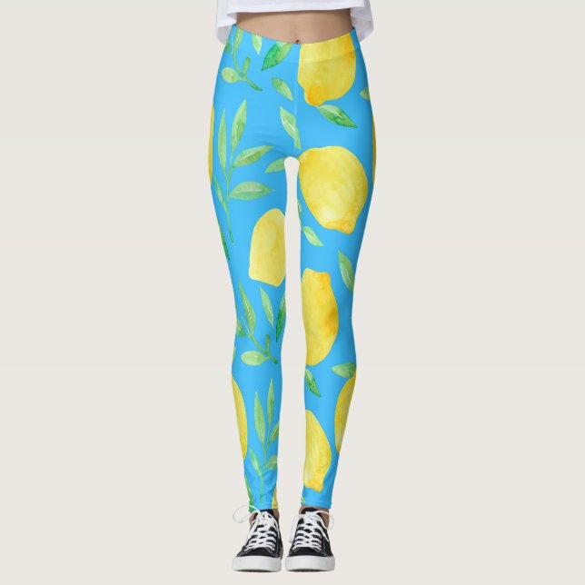 Leggings Diseño sin problemas para el esbozo de acuarela (Anverso)
