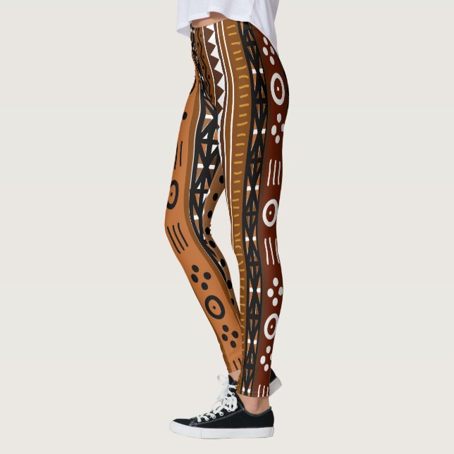 Leggings Diseño tribal de Brown Boho (Izquierda)