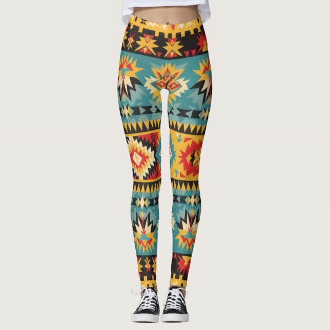 Leggings Diseño tribal geométrico (Anverso)