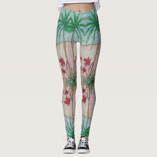 Leggings Diseño tropical (Anverso)