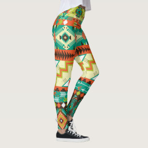 Leggings Diseño vibrante del nativo americano
