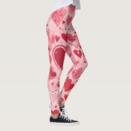 Leggings Diseños de formas de amor de tendencia