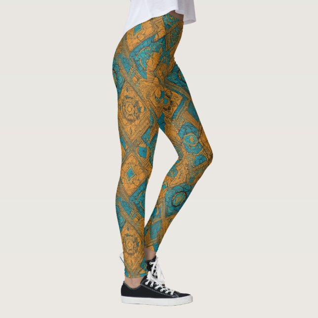 Leggings Diseños de moda para el yoga impresos para persona (Derecha)