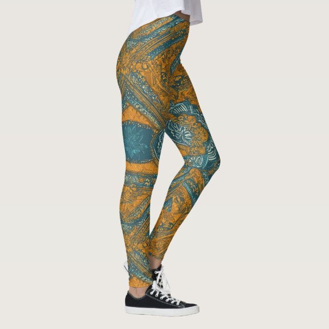 Leggings Diseños de moda para el yoga impresos para persona (Derecha)