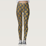 Leggings Disfraces de fantasmas de Relieve metalizado dorad<br><div class="desc">Las leggings de disfraces de Relieve metalizado dorado negro y falso de Halloween son perfectas para llevar a una fiesta de Halloween sola o con un disfraz.</div>