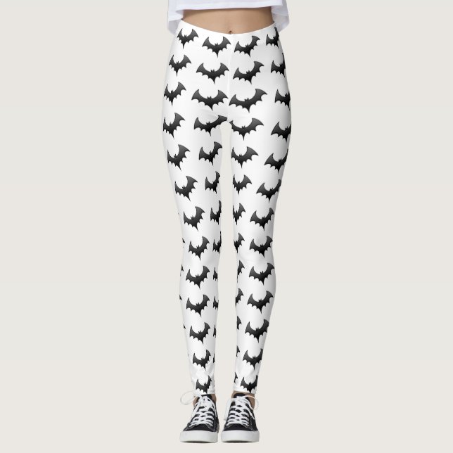 Leggings Disfraces de Halloween de piernas blancas de Black (Anverso)