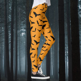 Leggings Disfraces de Halloween para negros y Naranjas
