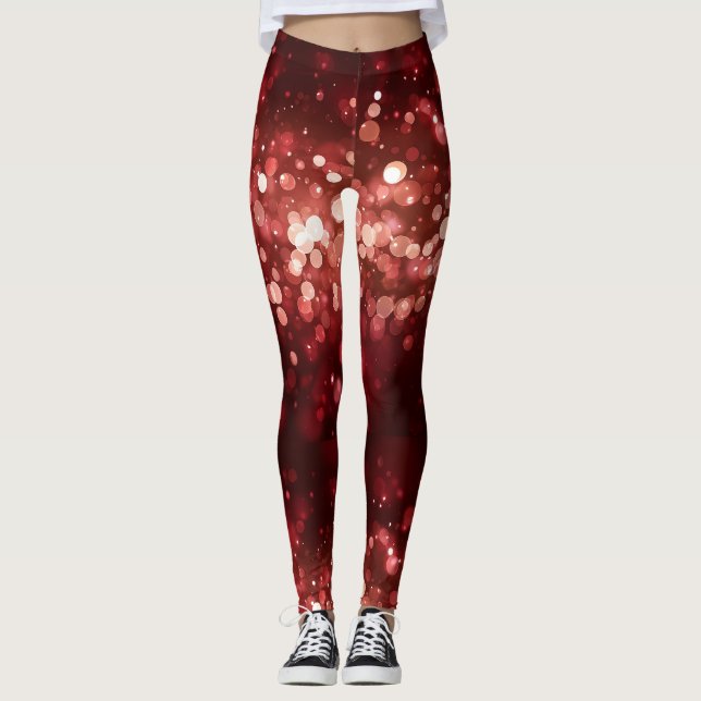 Leggings Disfraz de Santa moderno Divertido Navidad  (Anverso)