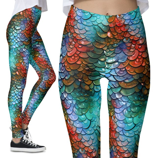 Leggings Disfraz Dragón azul y rojo (Subido por el creador)